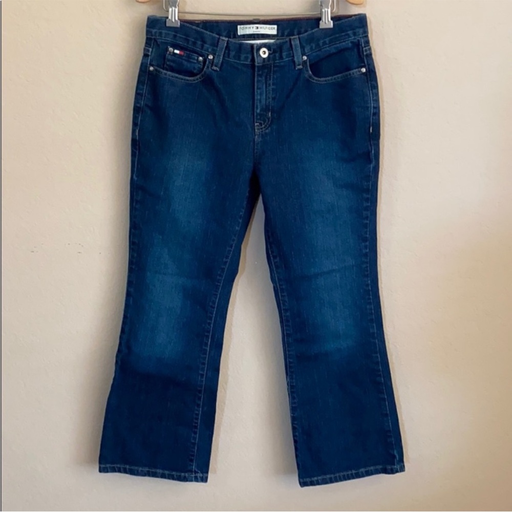 Tommy Hilfiger hipster cropped boot cut jeans